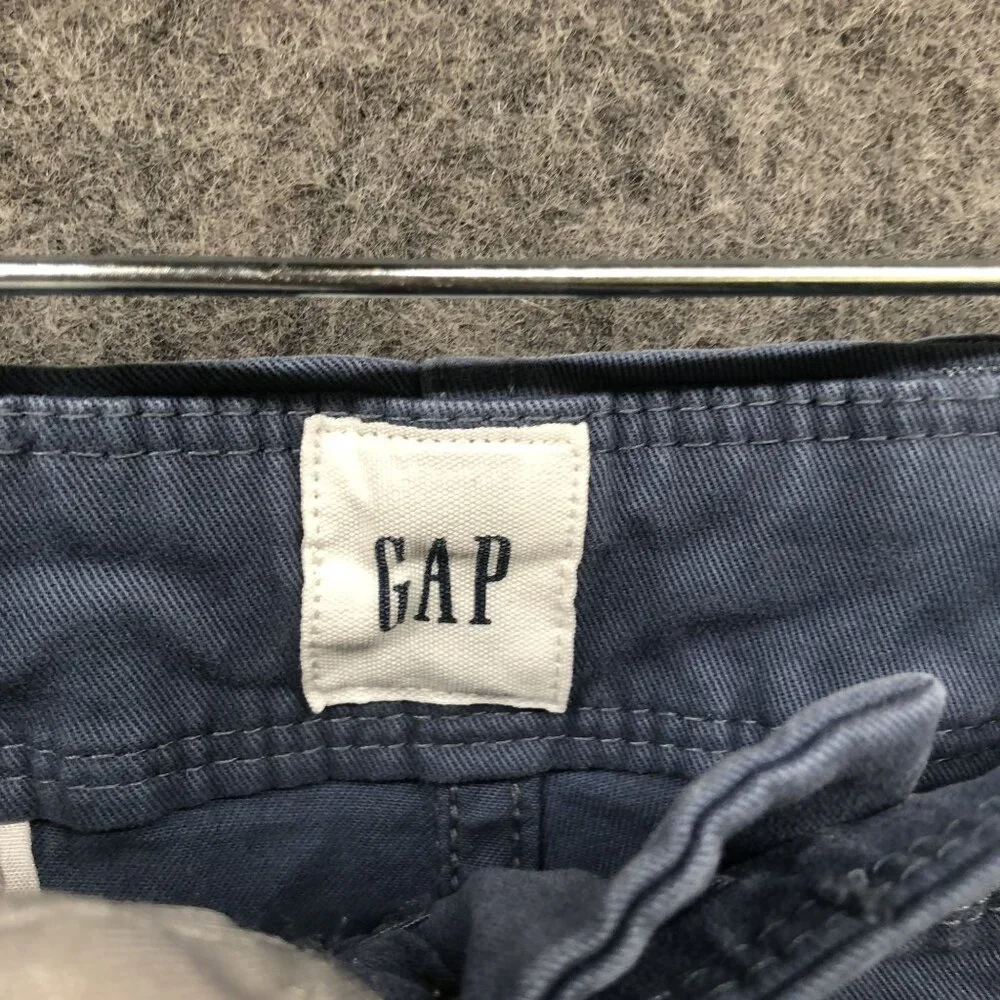 Gap Lived In Slim Chino Pants Mens 34x32‎ In Blue Pearl Stretch Flat Front